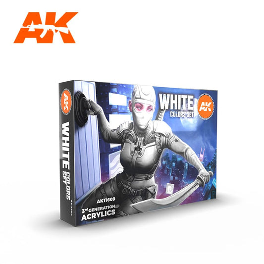 AK Interactive – 3GEN White Colors Set – 6 × 18 ml