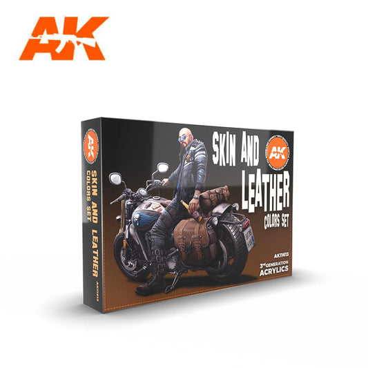 AK Interactive – 3GEN Skin And Leather Colors Set – 6 × 18 ml