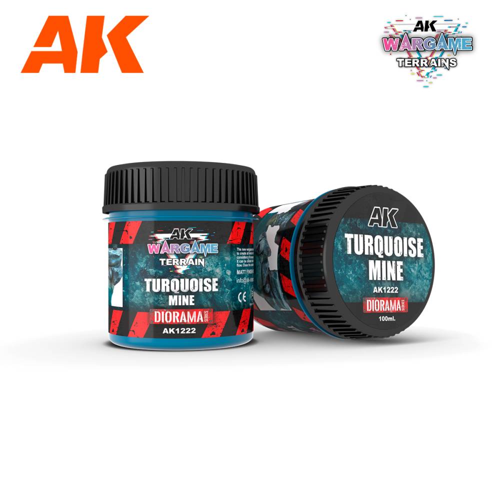 AK Interactive – Turquoise Mine – Wargame Terrains, 100 ml
