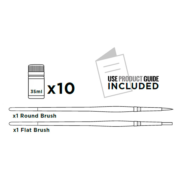 AK Interactive – Total Weathering Effects Set – 10 × 35 ml