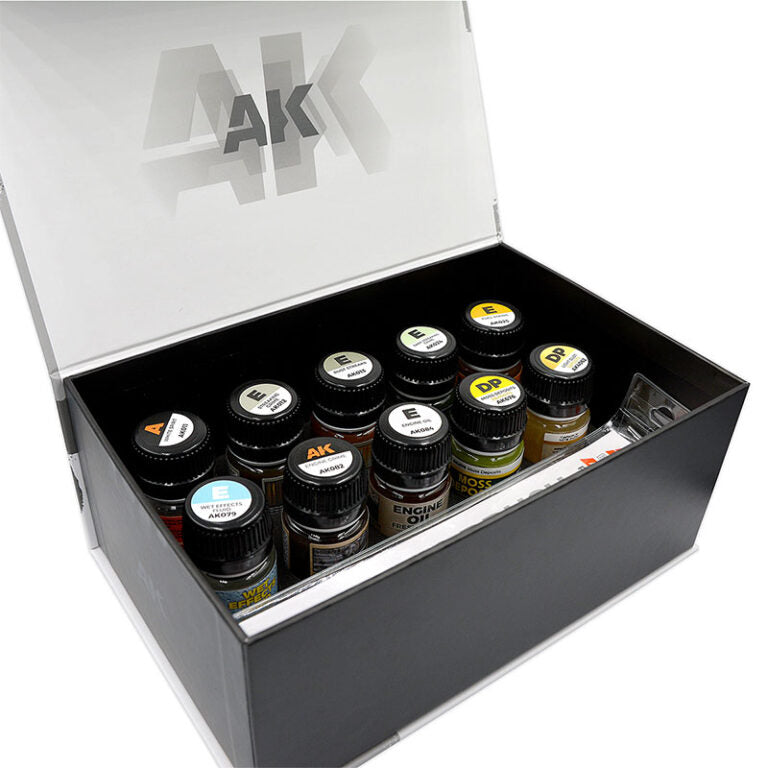 AK Interactive – Total Weathering Effects Set – 10 × 35 ml