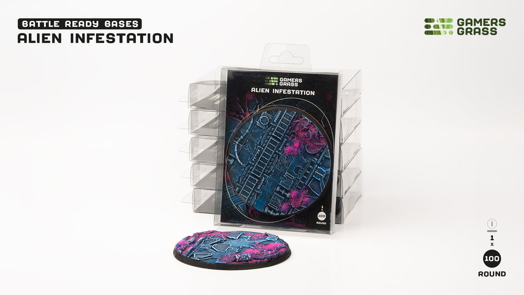Alien Infestation Bases Round 100mm (x1)