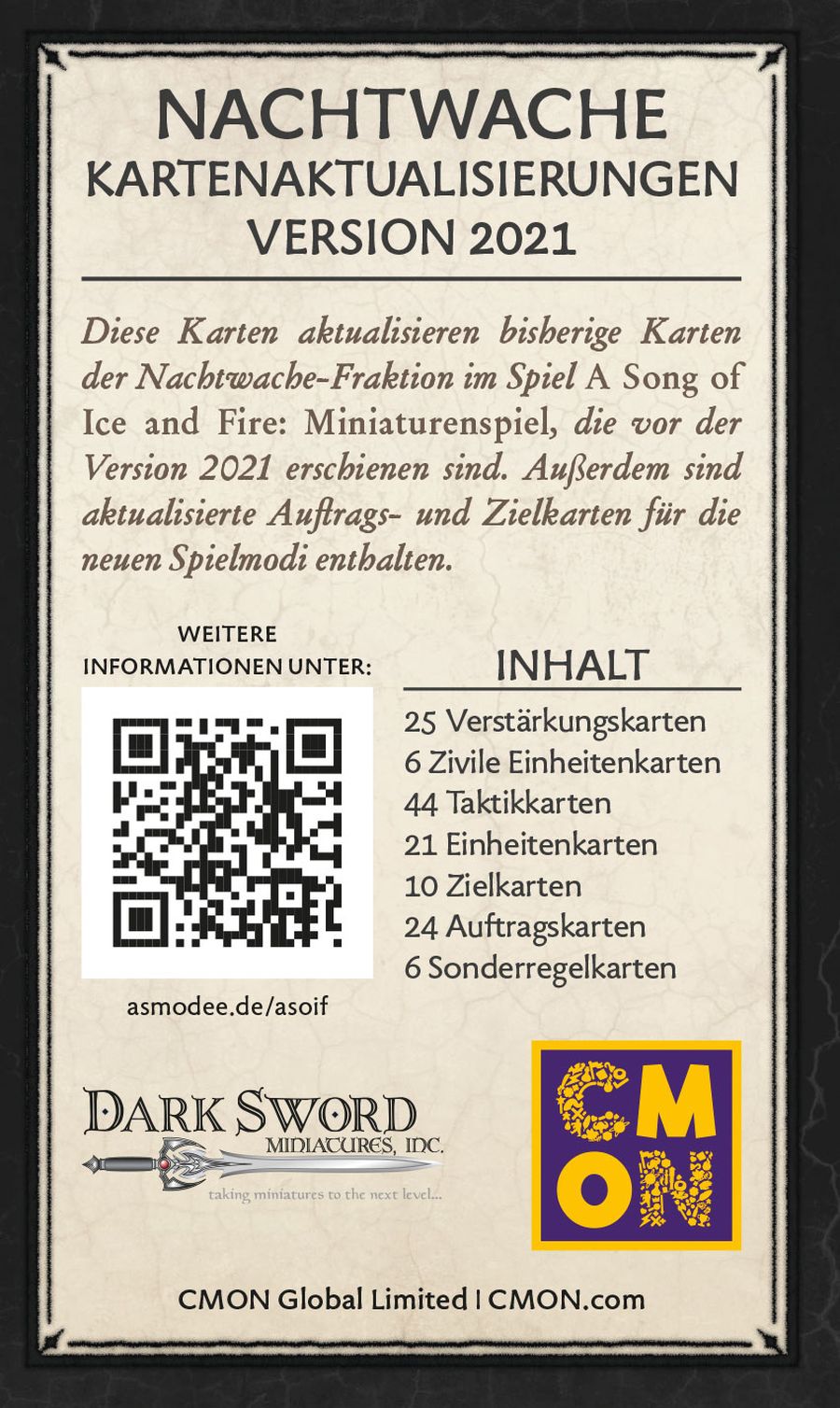 Song of Ice & Fire - Night's Watch Card Updates