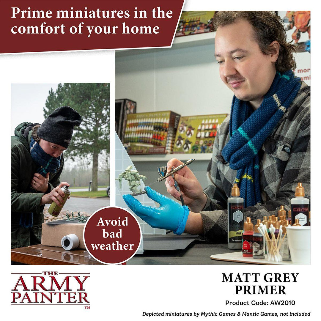 The Army Painter – Warpaints Air Matt Grey Primer – 100 ml