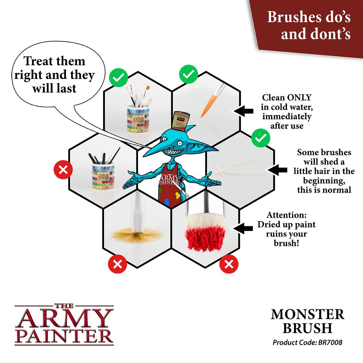 The Army Painter – Wargamer Brush Monster – 1 Pinsel
