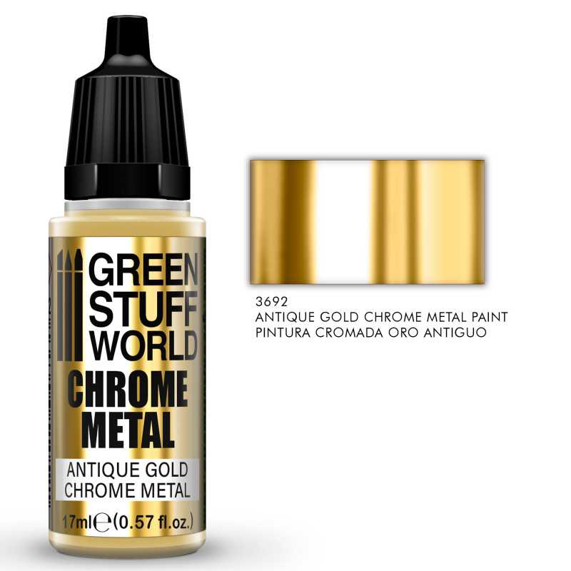 Green Stuff World – Chrome Paint – Antique Gold – 17 ml