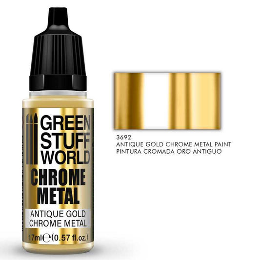 Green Stuff World – Chromfarbe – Antikgold – 17 ml