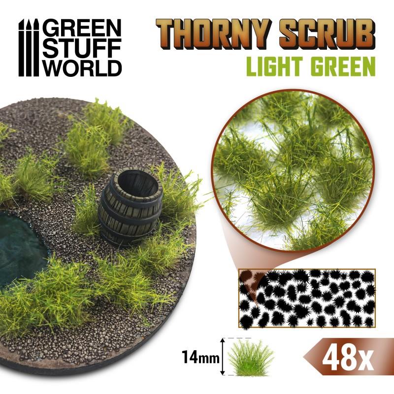 Green Stuff World – Stachelige Grasbüschel – Hellgrün, 14 mm, 48 Stück