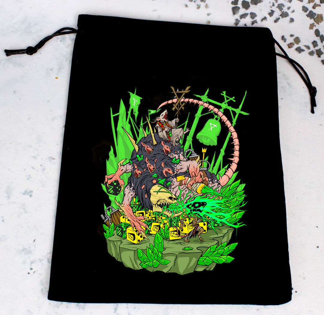 Baron of Dice – Premium Black Dice Bag My My Cheese! – Würfelbeutel (6 × 8 Zoll)