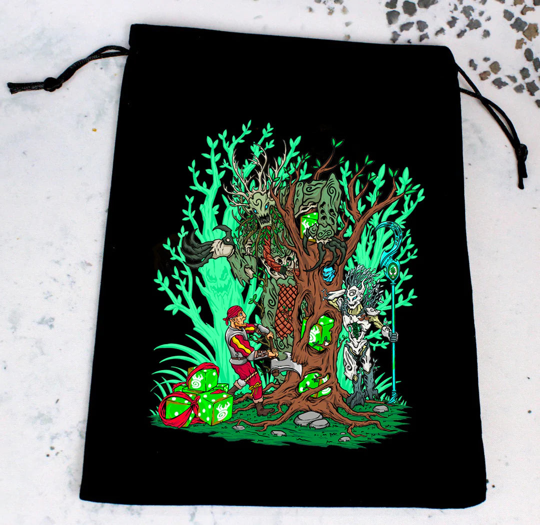 Baron of Dice – Premium Black Dice Bag Tree Lord – Würfelbeutel (6 × 8 Zoll)