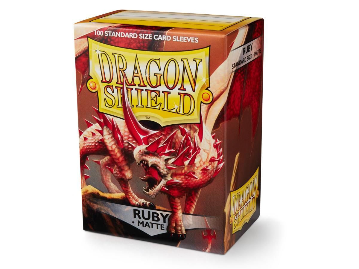 Dragon Shield – Matte Sleeves Ruby – 100 Stück (Standardgröße)
