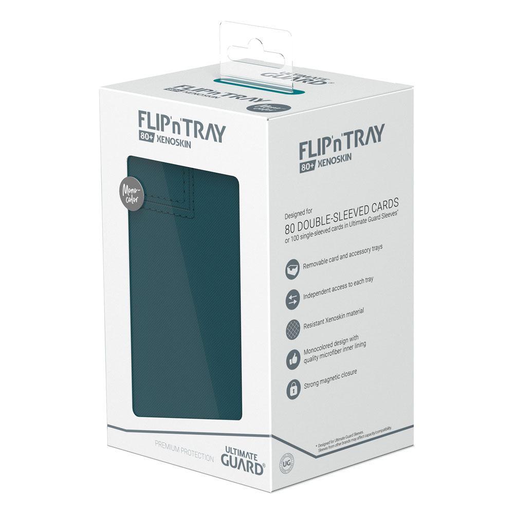 Ultimate Guard – Flip'n'Tray 80+ Xenoskin Monocolor Petrolblau