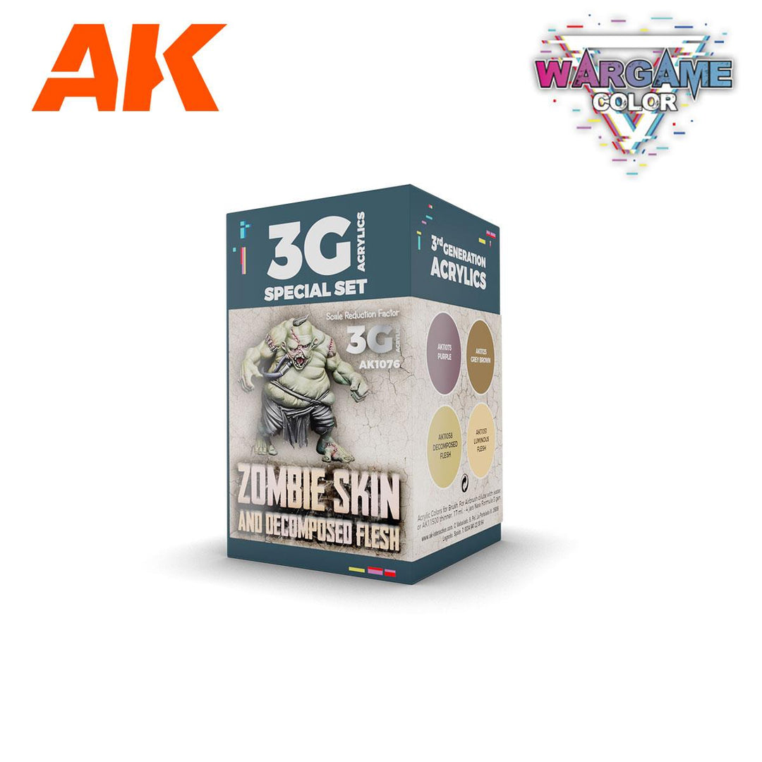 AK Interactive – 3GEN Wargame Color Set Zombie Skin – 4 × 18 ml