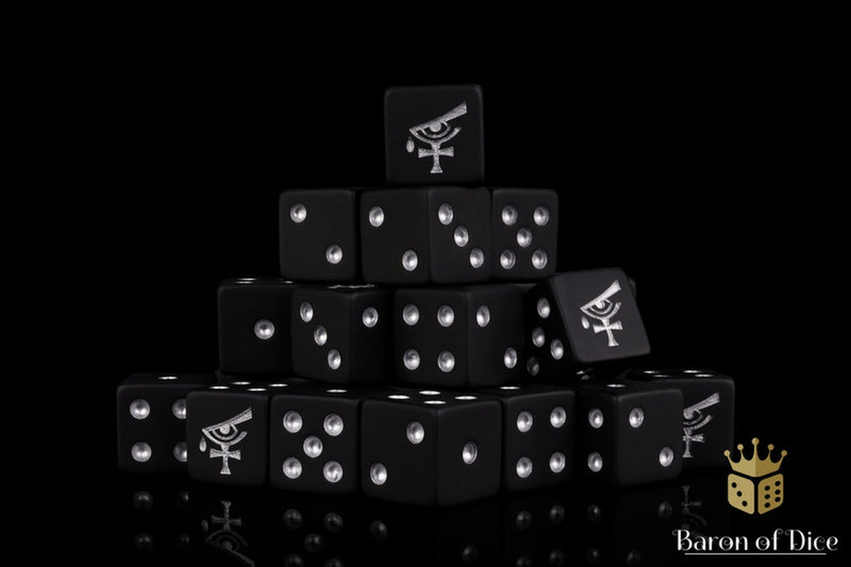 Baron of Dice – Eye of Isha – 25 Würfel (W6, 16 mm, eckig)