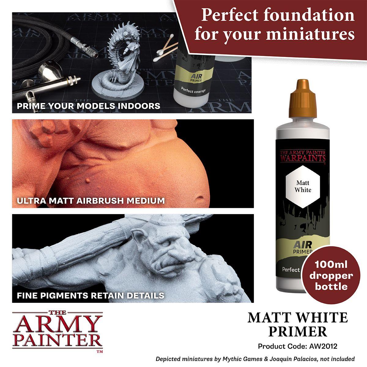 The Army Painter – Warpaints Air Matt White Primer – 100 ml
