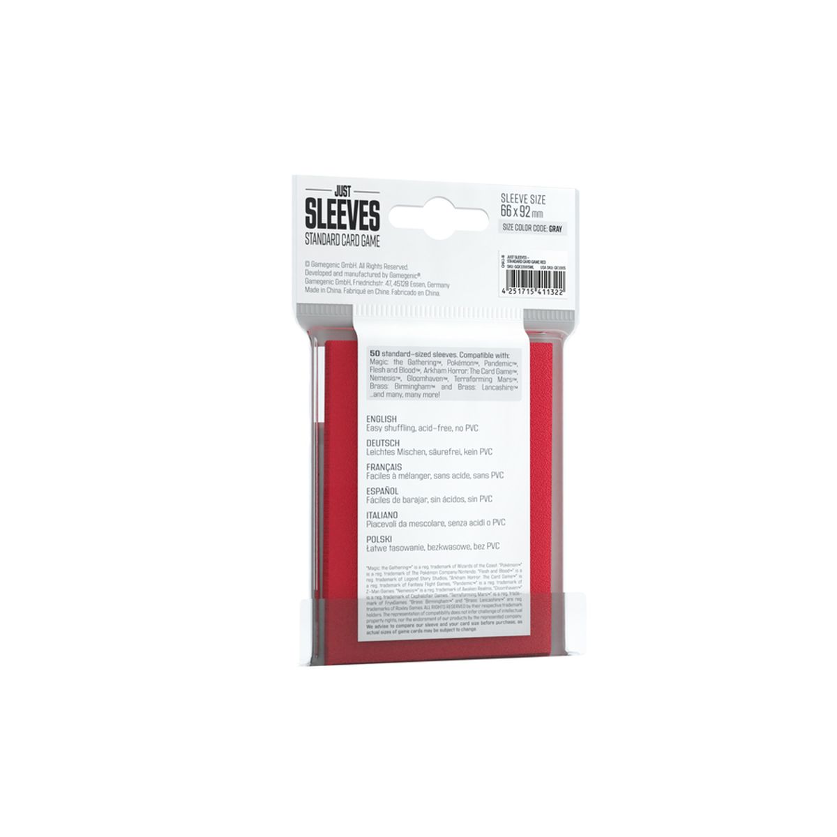 Just Sleeves - Standard Card Game Red