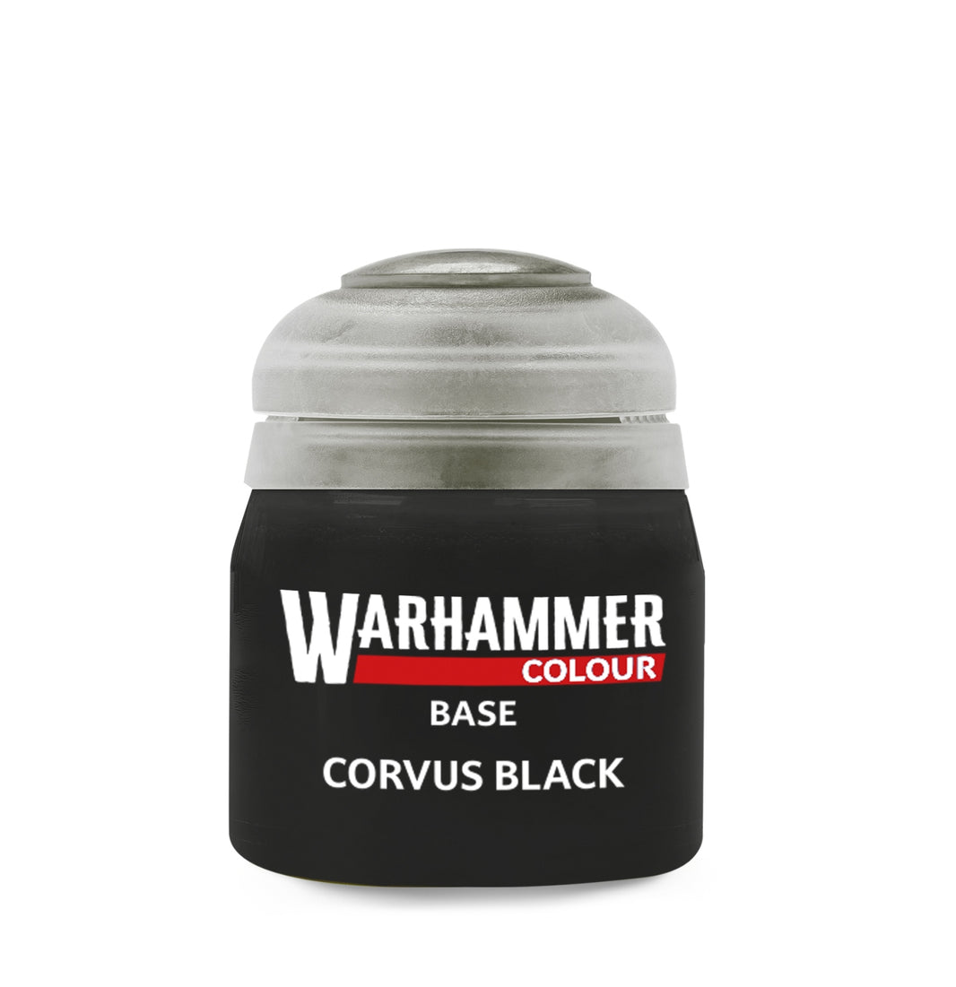 Games Workshop – Warhammer Colour Base Corvus Black – 12 ml
