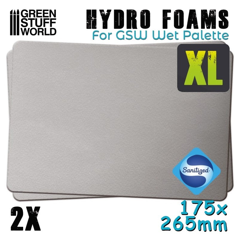 Green Stuff World – Hydro-Schwämme XL – 175 x 265 mm, weiß, 2 Stück