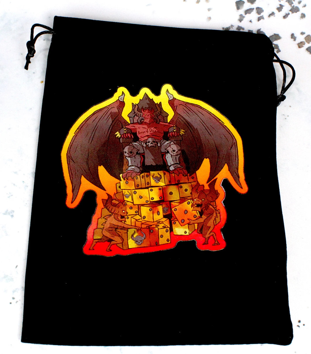 Baron of Dice – Premium Black Dice Bag Dice Throne – Würfelbeutel (6 × 8 Zoll)