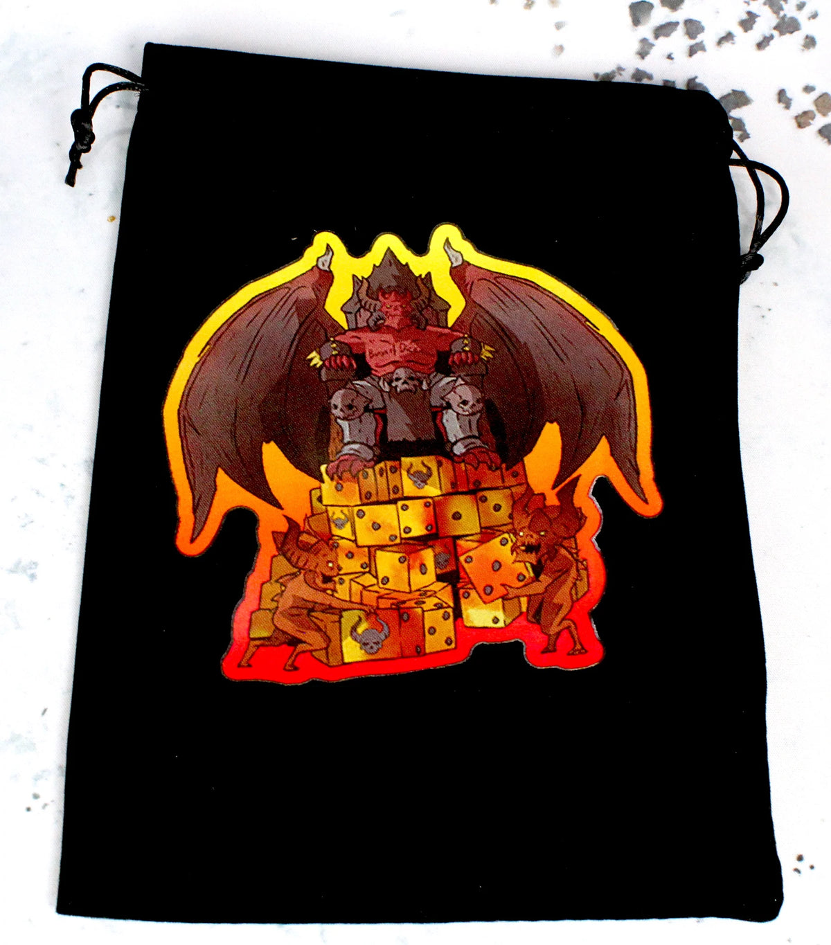 Baron of Dice – Premium Black Dice Bag Dice Throne – Würfelbeutel (6 × 8 Zoll)