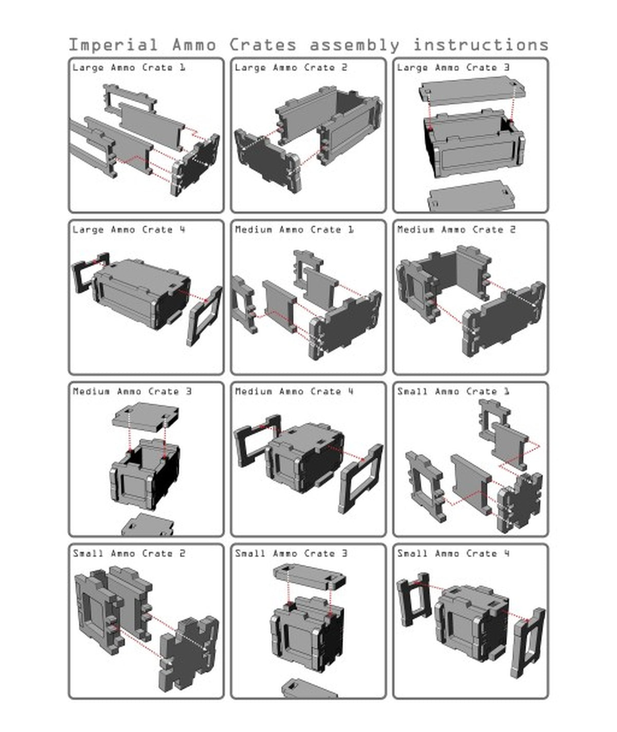 Imperial Ammo Crates Prepainted