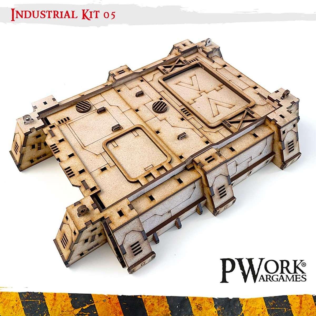 PWork Wargames – Industrial 05 – Geländebausatz (2 Teile, MDF)