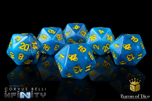 Baron of Dice – Infinity O-12 – 6 Würfel (W20, 22 mm)
