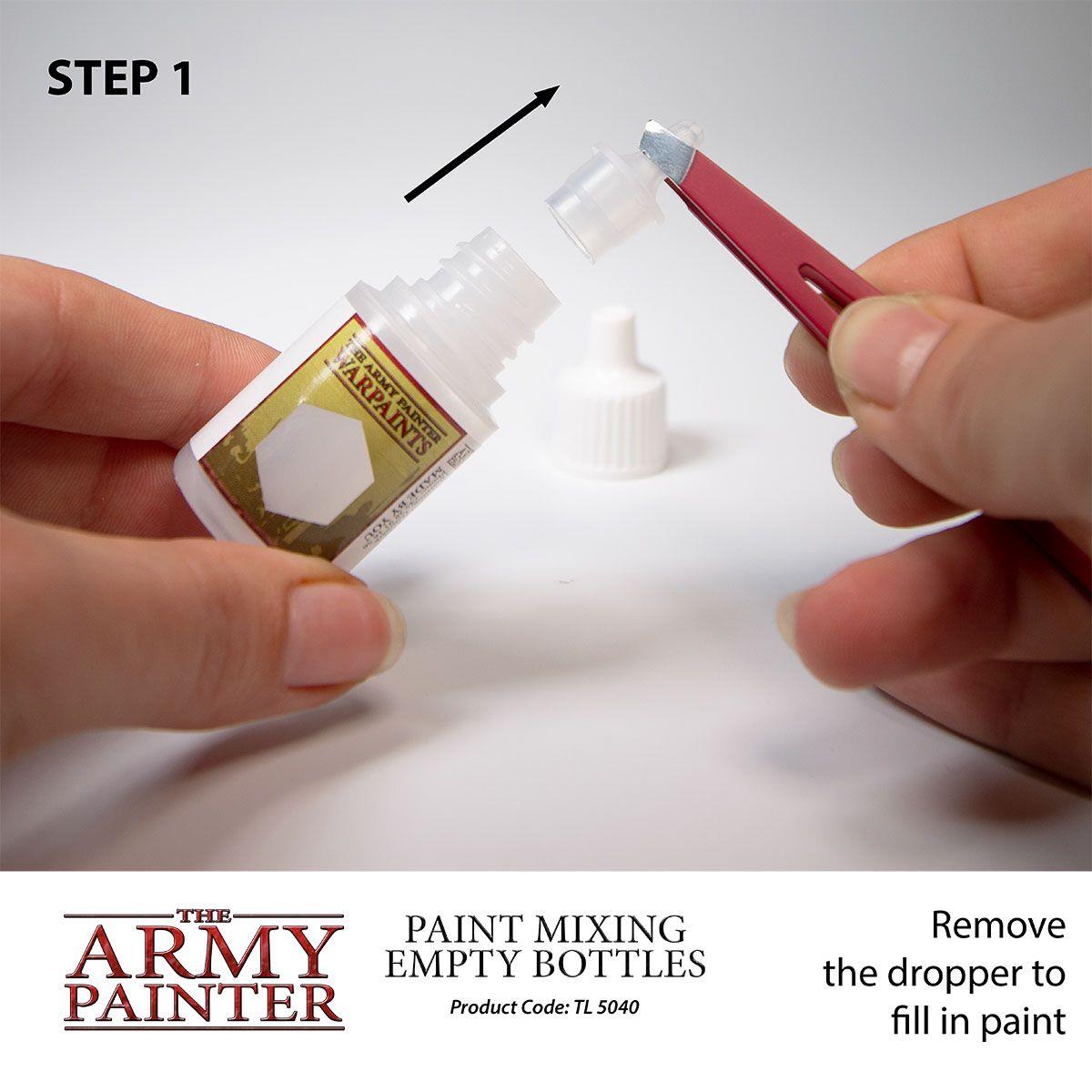 The Army Painter – Paint Mixing Empty Bottles – 6 × 12 ml