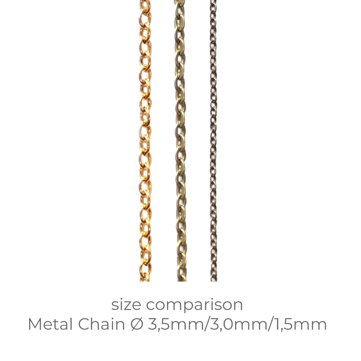 Metallkette Bronzefarben (Ø 1,5 mm) - 1 Meter