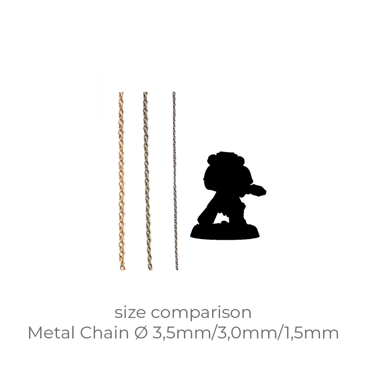 Metallkette Bronzefarben (Ø 1,5 mm) - 1 Meter
