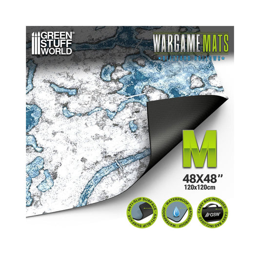 Green Stuff World – Neoprenmatte Blizzard Hollows – 120 x 120 cm, 2 mm