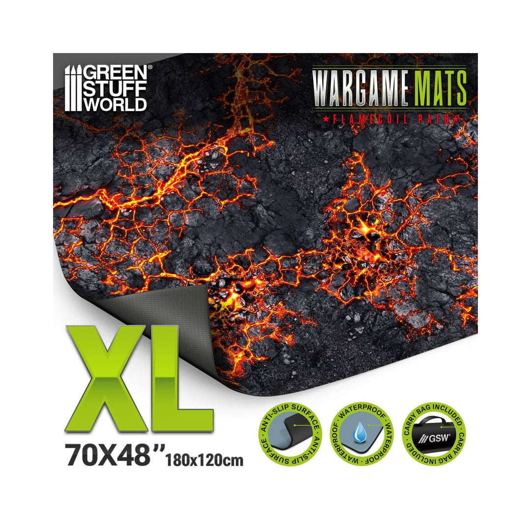 Green Stuff World – Neoprenmatte Flamecoil Path – 120 x 180 cm, 2 mm