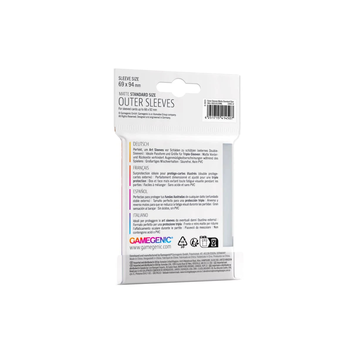 Outer Sleeves Matte Standard Size