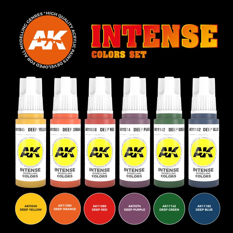 AK Interactive – 3GEN Intense Colors Set – 6 × 18 ml