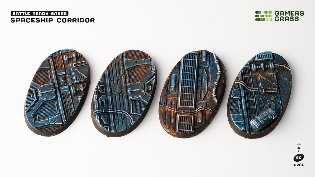 Spaceship Corridor Bases Oval 60mm (x4)