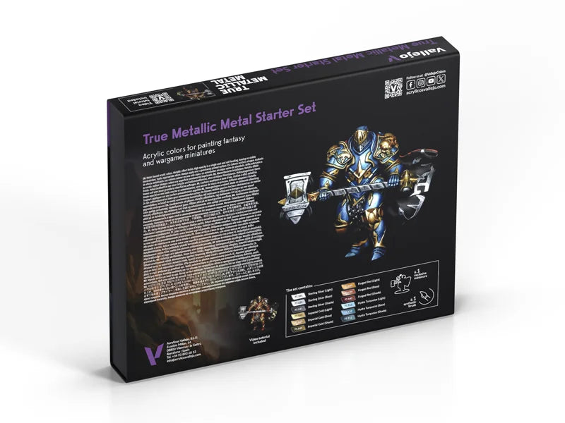 Vallejo – True Metallic Metal Starter Set – 12 × 18 ml