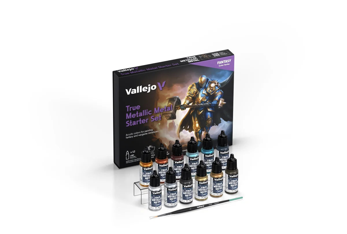 Vallejo – True Metallic Metal Starter Set – 12 × 18 ml