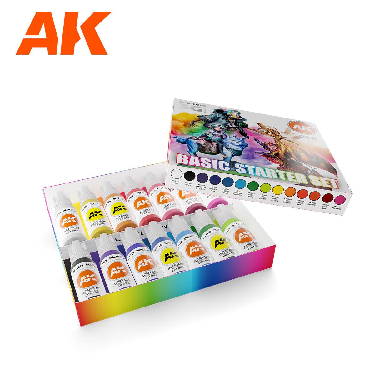 AK Interactive – 3GEN Basic Starter Set – 14 × 18 ml