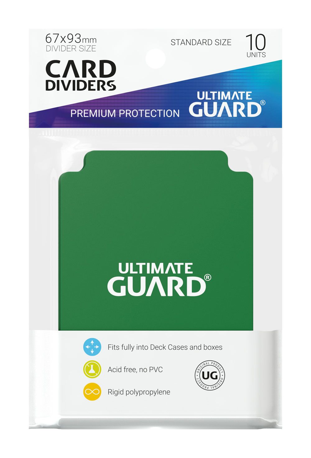 Ultimate Guard – Kartentrenner Standardgröße Green – 10 Stück
