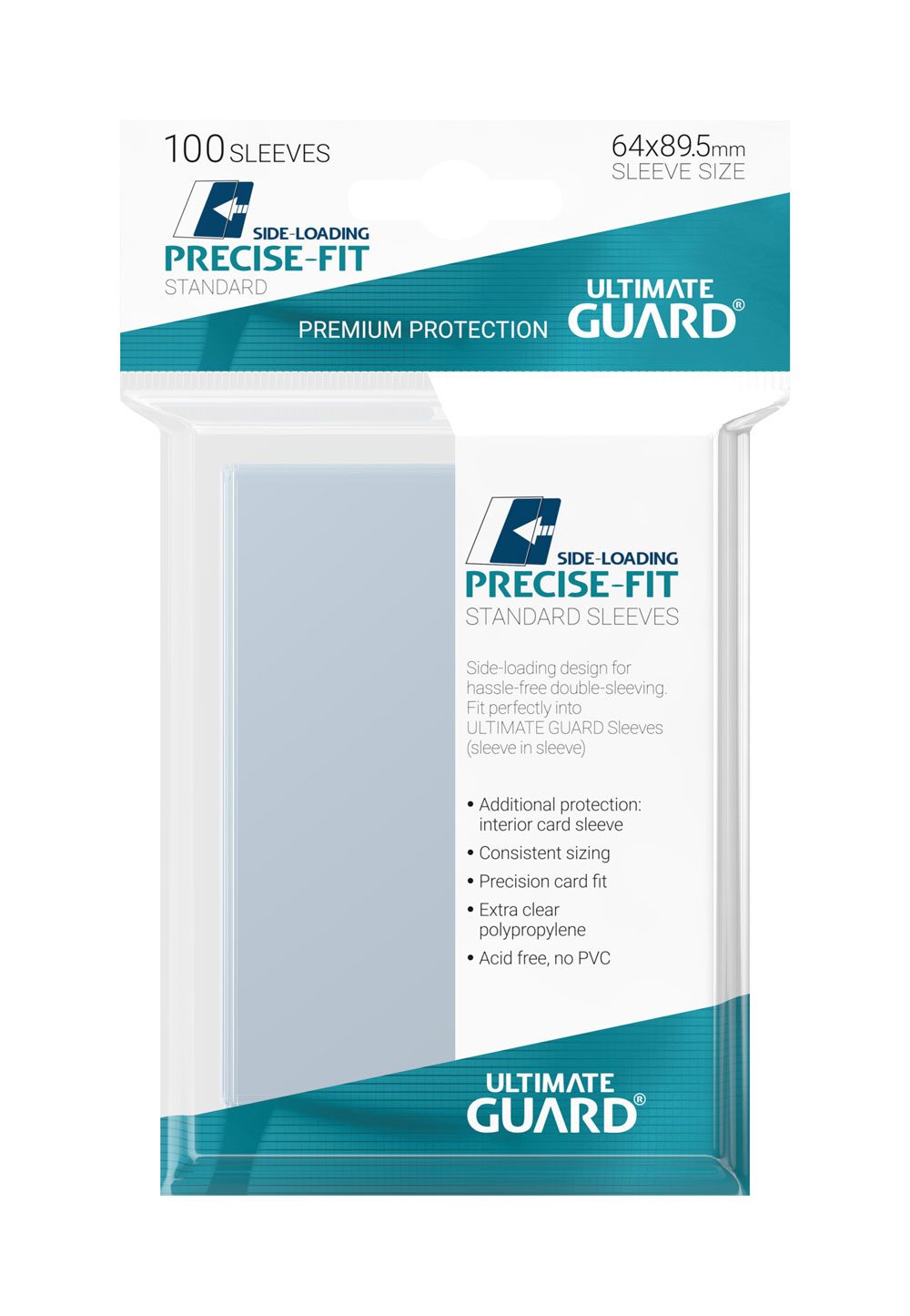Ultimate Guard – Precise-Fit Sleeves Side-Loading Standardgröße Transparent – 100 Stück