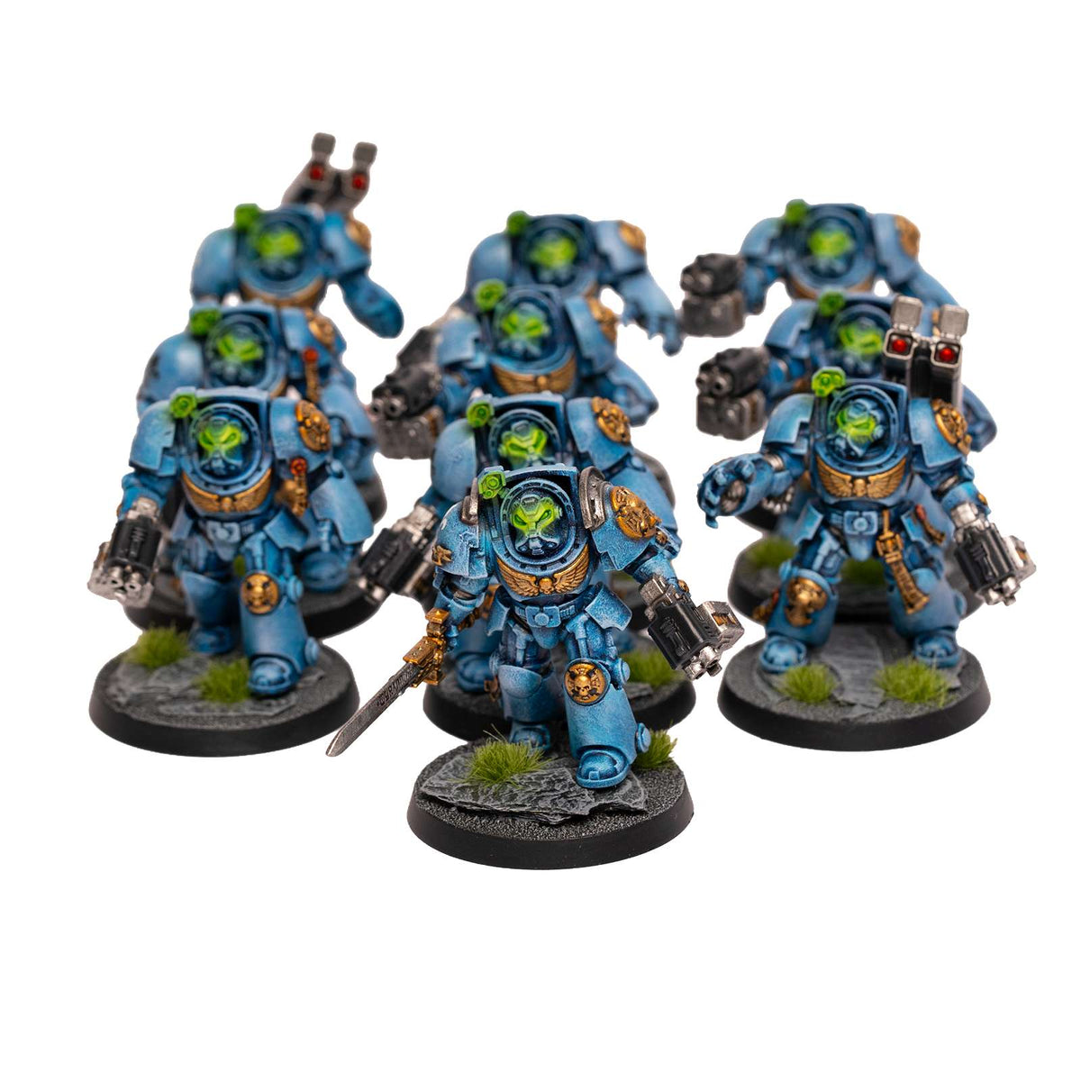 Space Marines - bemalte Armee im Ultramarines Schema