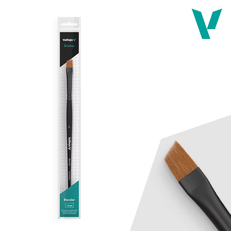 Vallejo – Flat Angled Synthetic Brush Blender – Large