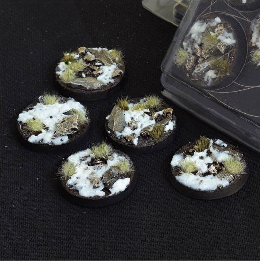 Winter Bases Round 40mm (x5)