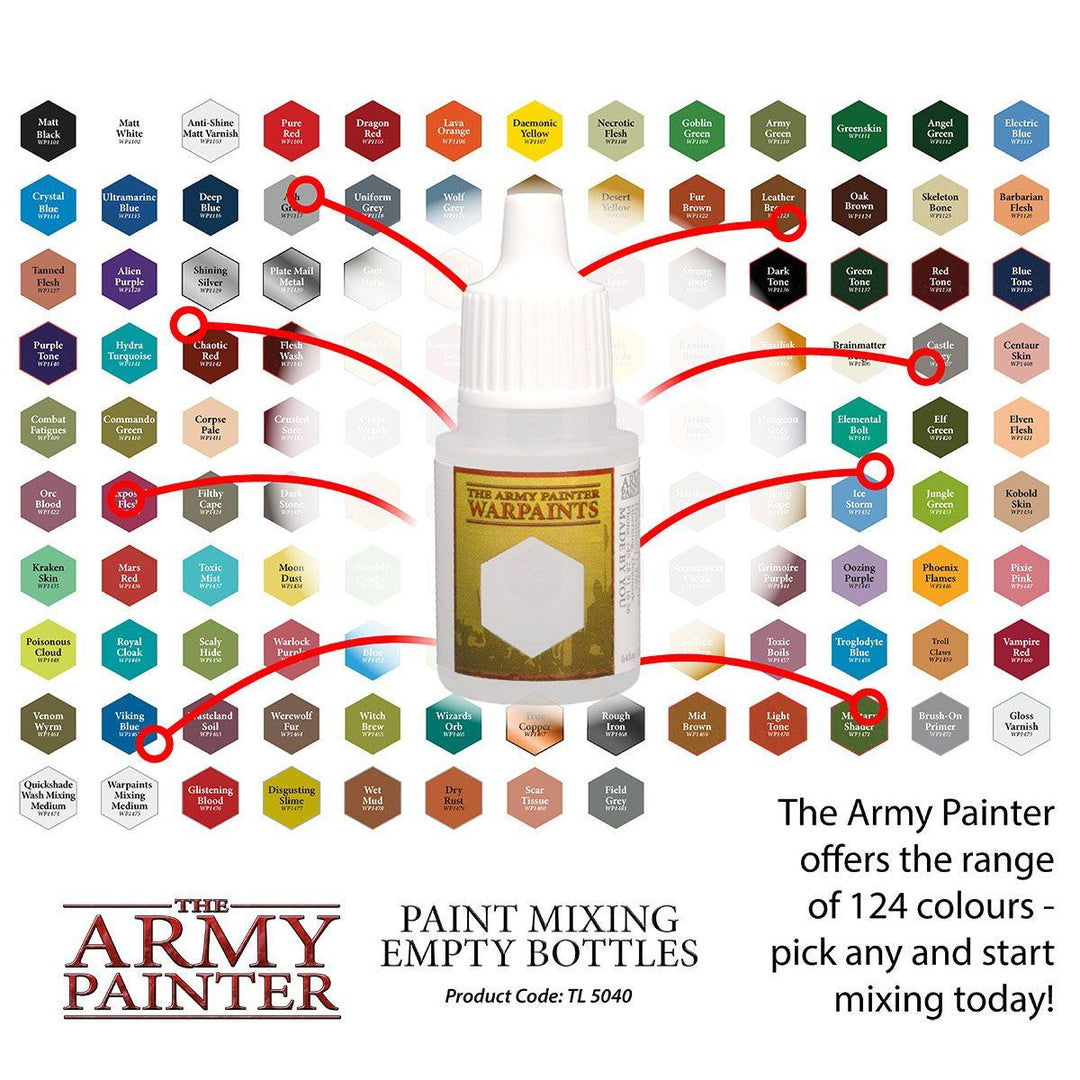 The Army Painter – Paint Mixing Empty Bottles – 6 × 12 ml