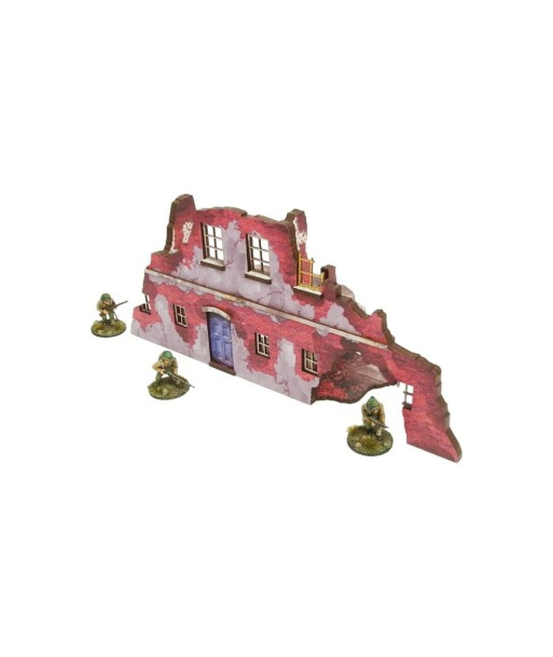 WW2 Normandy Ruined Large House 2 Prepainted