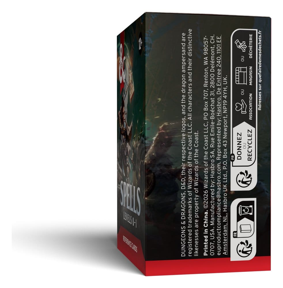 D&D RPG Reference Cards: Spells (Levels 0-1) (English)