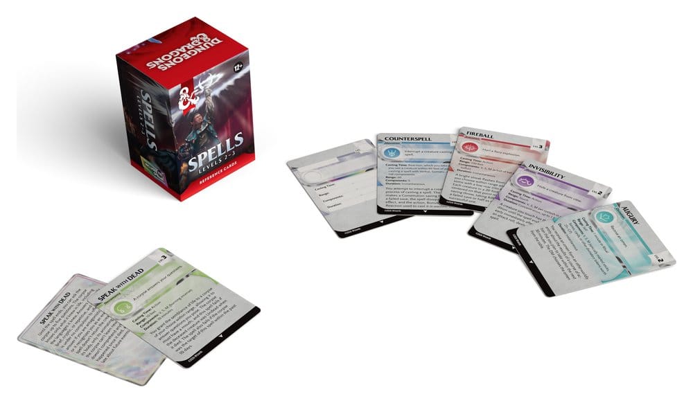 D&D RPG Reference Cards: Spells (Levels 2-3) (English)