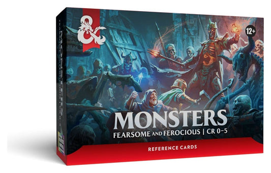 D&D RPG Reference Cards: Monsters (Fearsome and Wild) (English)