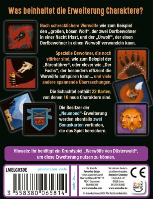 Werw&ouml;lfe von D&uuml;sterwald - Charaktere