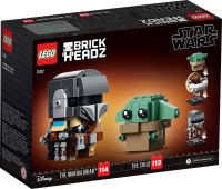 LEGO BrickHeadz - 75317 Der Mandalorianer und das Kind Verpackung R&uuml;ckseite